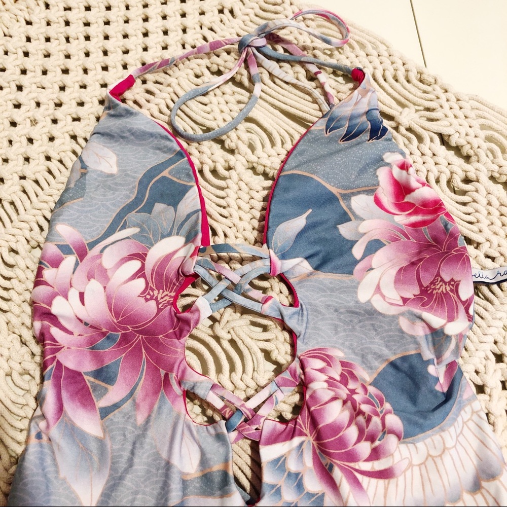 ISABELLA ROSE PURPLE & PINK ONE PIECE BIKINI XS/S - Picture 3 of 8